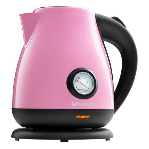 Чайник электрический Kitfort КТ-642-1 Black/Pink в Телемакс