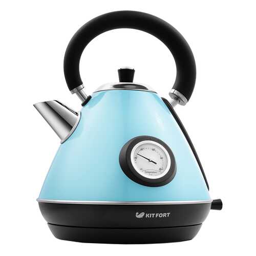 Чайник электрический Kitfort КТ-644-1 Black/Blue в Телемакс