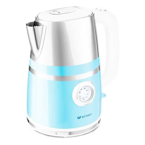 Чайник электрический Kitfort КТ-670-4 Silver/Blue в Телемакс