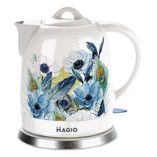 Чайник электрический Magio МG-973 White/Blue в Телемакс