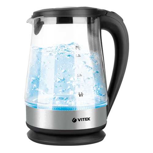 Чайник электрический Vitek 7077(MC) Black/Silver в Телемакс