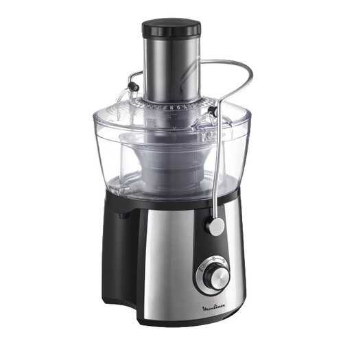 Соковыжималка центробежная Moulinex JU550D10 black/silver в Телемакс