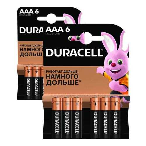 Батарейка Duracell Basic AAА LR03 6шт в Телемакс