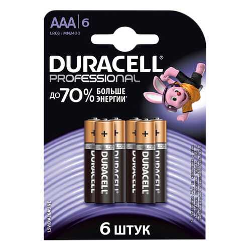 Батарейка Duracell Professional LR03/MN2400 6 шт в Телемакс