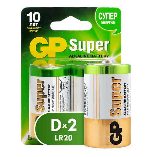 Батарейка GP D (LR20) (13A-CR2) C 2шт в Телемакс