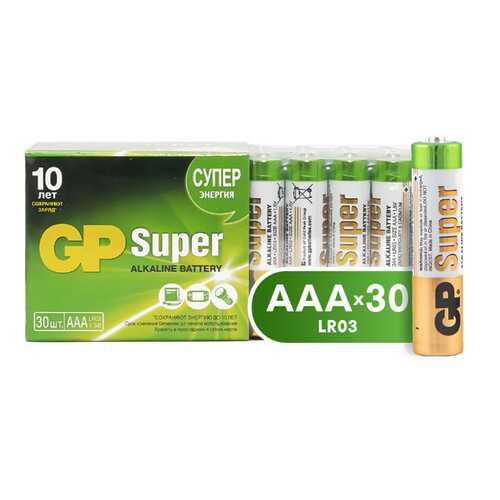 Батарейка GP Super Alkaline ААА (24A-2CRVS30) 30 шт в Телемакс