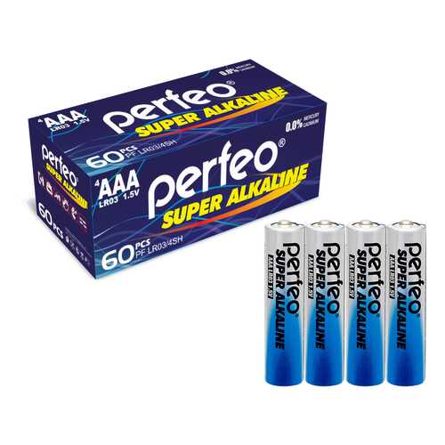 Батарейка Perfeo LR03/4SH Super Alkaline 60 шт в Телемакс