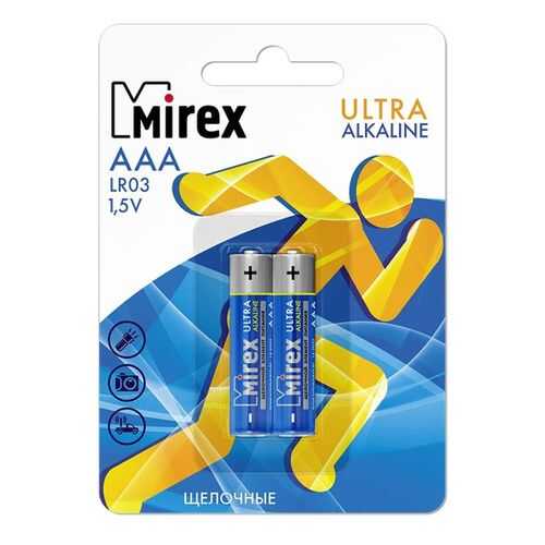 Батарейка щелочная Mirex LR03/AAA 1,5V 2 шт в Телемакс
