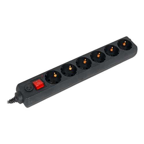 Сетевой фильтр BURO 600SH-1,8-B, 6 розеток, 1,8 м, Black в Телемакс