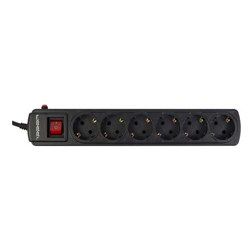 Сетевой фильтр IPPON BK112, 6 розеток, 1,8 м, Black в Телемакс