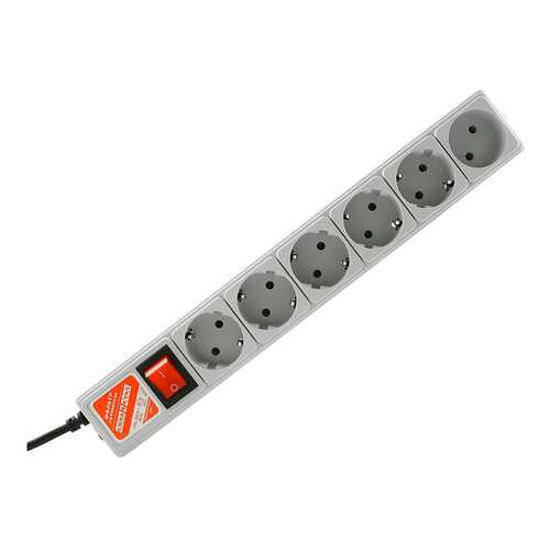Сетевой фильтр Power Cube SPG-B-10, 6 розеток, 3 м, Grey в Телемакс