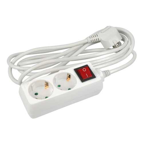 Удлинитель Uniel S-GCD2-3B, 2 розетки, 3 м, White в Телемакс