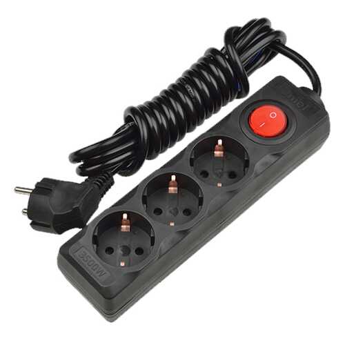 Удлинитель Uniel S-GCD3-3B, 3 розетки, 3 м, Black в Телемакс