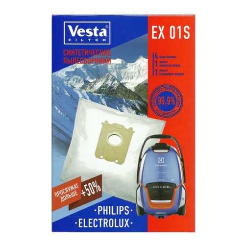 Пылесборник Vesta filter EX 01 S 4шт в Телемакс
