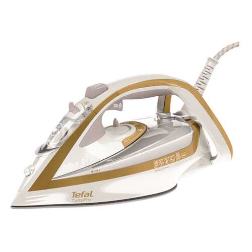 Утюг Tefal Turbo Pro FV5654E0 White/Gold в Телемакс