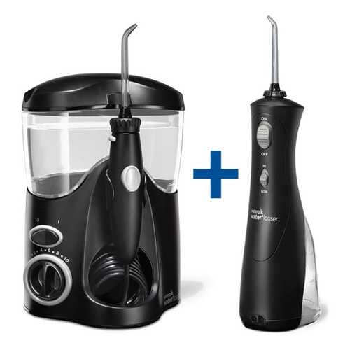 Ирригатор Waterpik WP-112 + Waterpik WP-462 Black в Телемакс