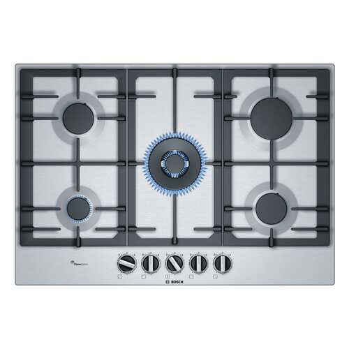 Встраиваемая варочная панель газовая Bosch PCQ7A5B90 Silver в Телемакс